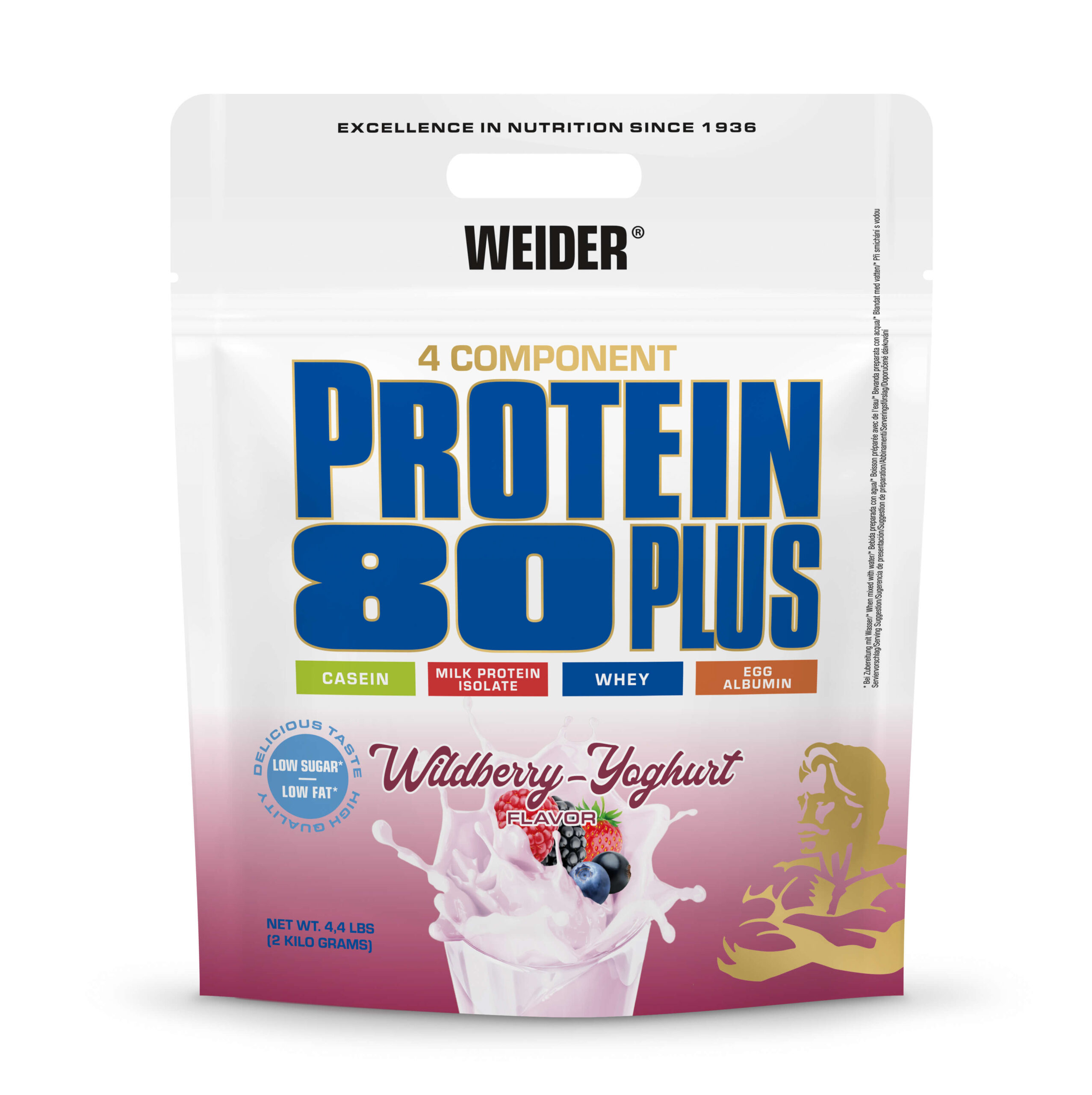 Protein 80 Plus fehérjepor - 500 g - erdeigyümölcs joghurt