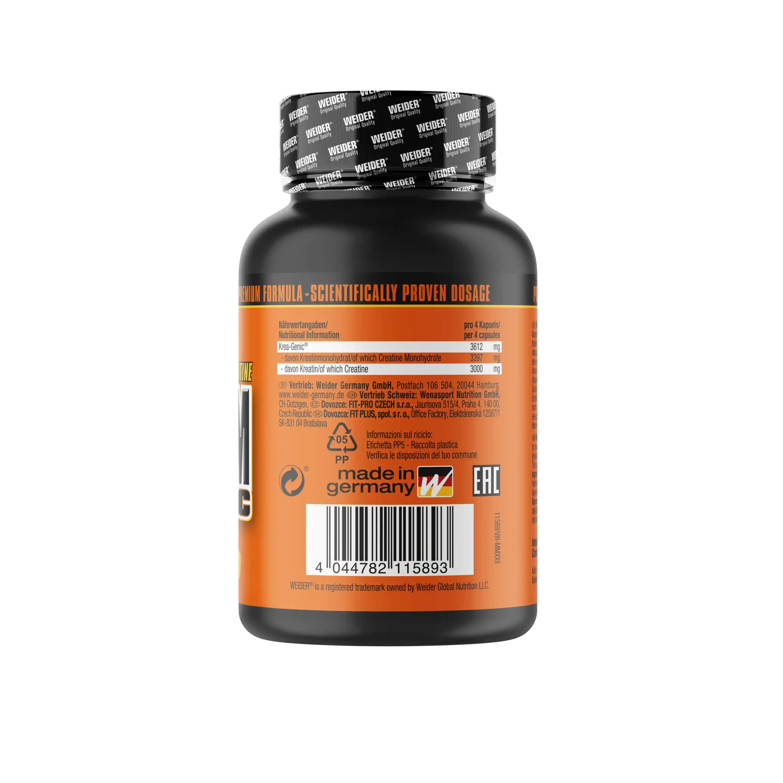 Maximum KREA-GENIC® kreatin - 200 kapszula