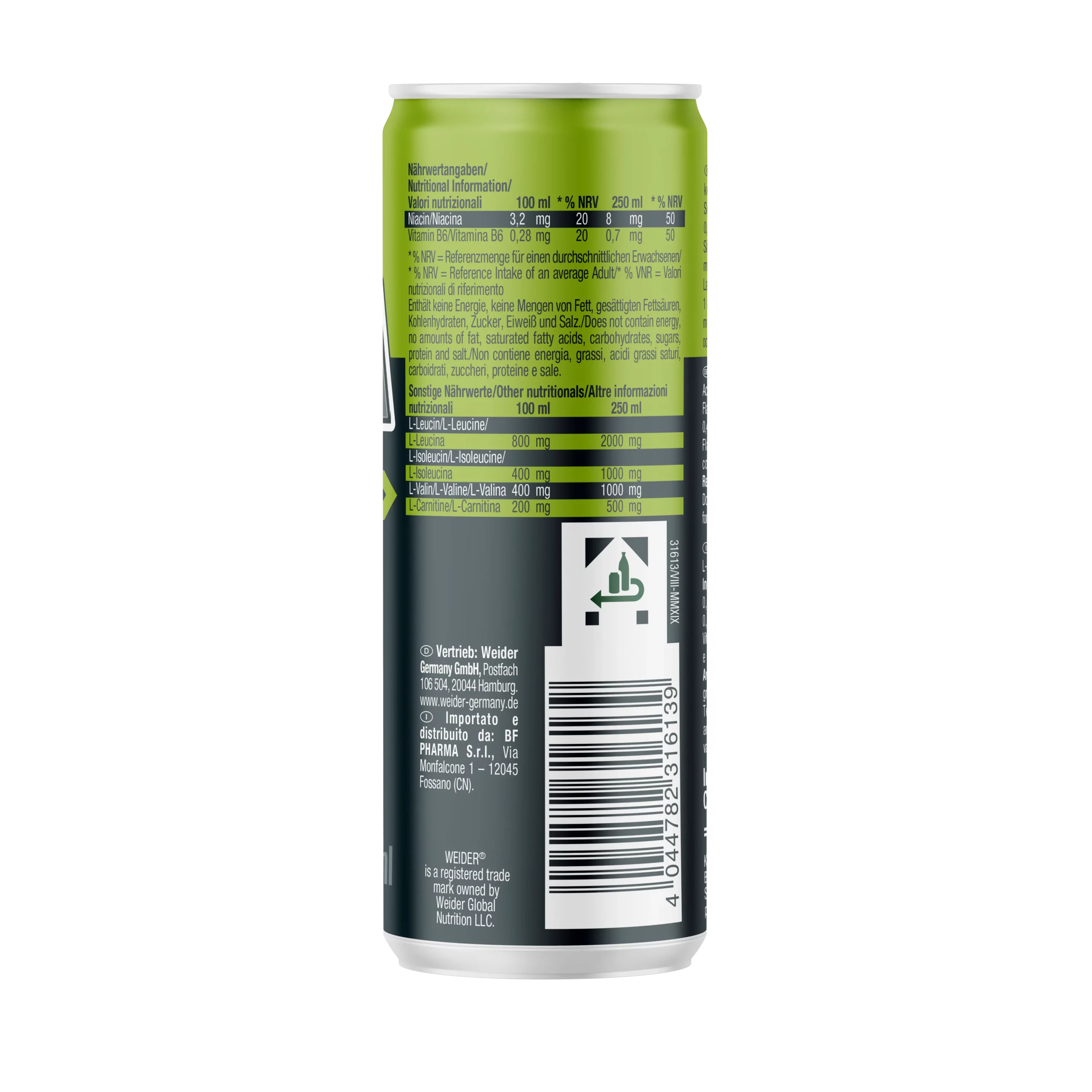 BCAA RTD citrom-lime - 24 x 250ml