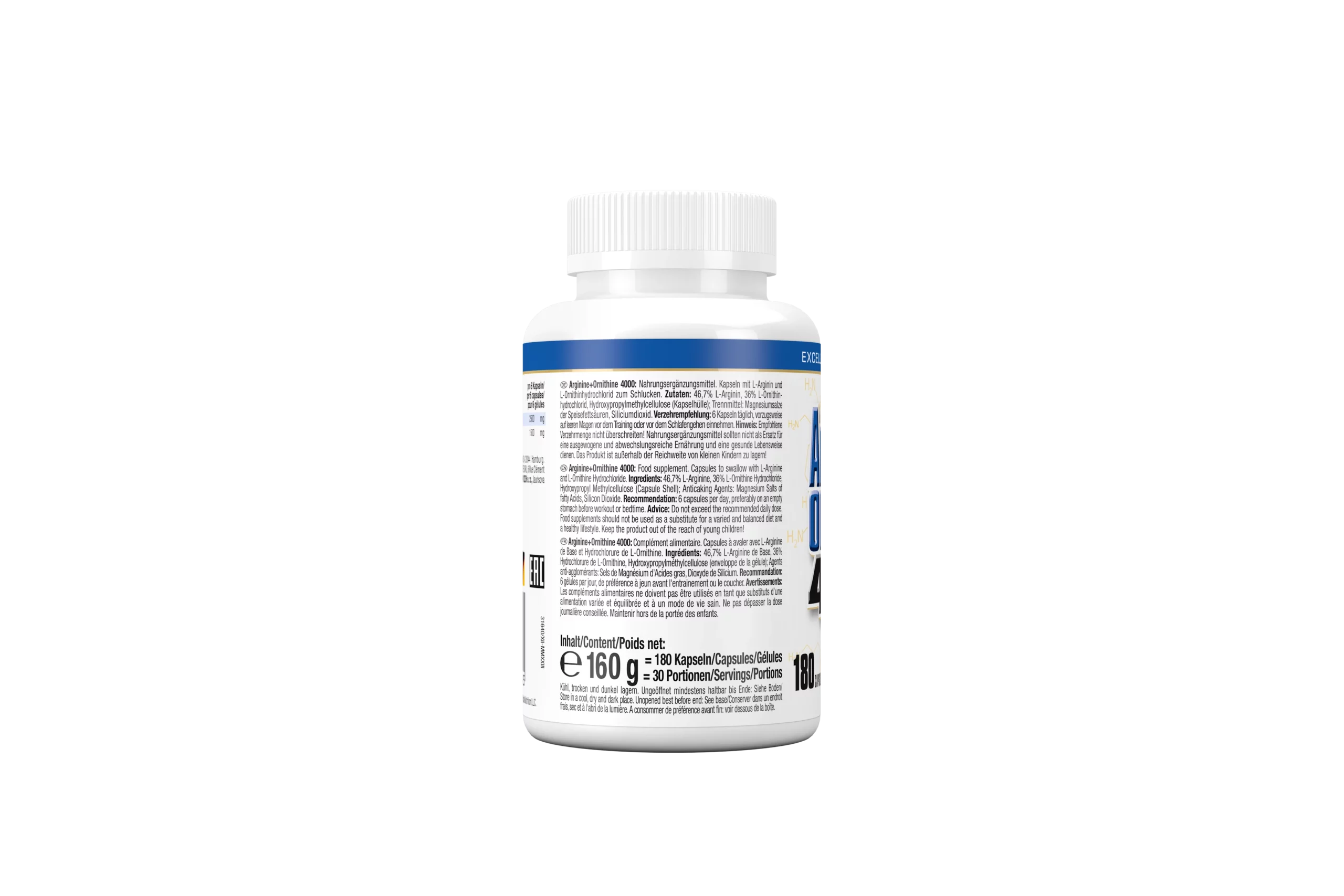 Arginine + Ornithine 4000 aminosav - 180 kapszula