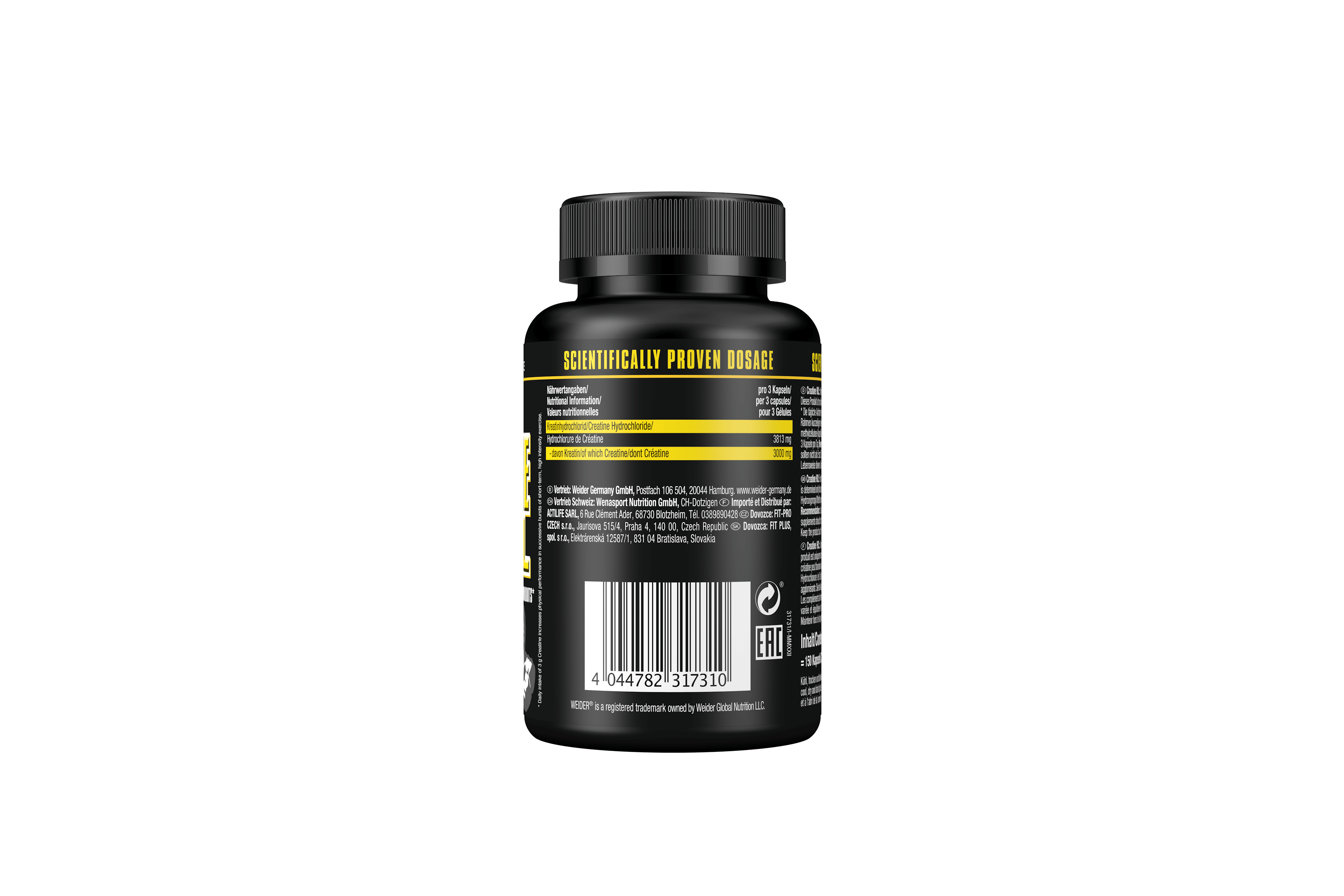 Creatine HCL - kreatin HYDROCHLORIDE - 150 kapszula