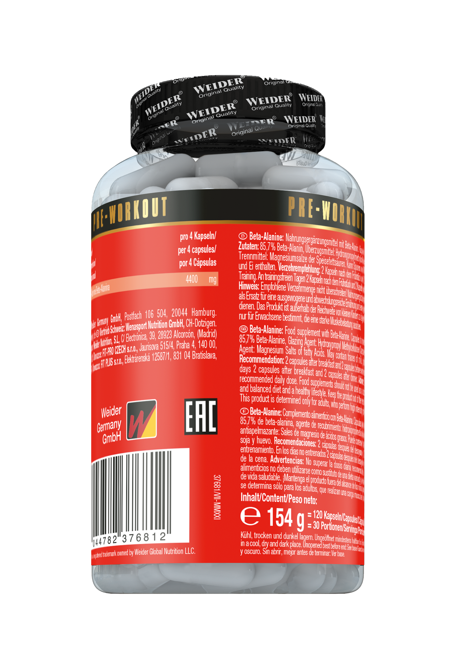 Beta-Alanine aminosav - 120 kapszula
