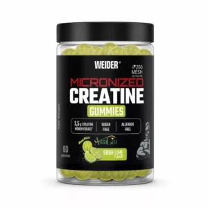 MICRONIZED CREATINE GUMMIES – KREATINOS GUMICUKOR+ ASTRAGIN -60 db – savanyú lime