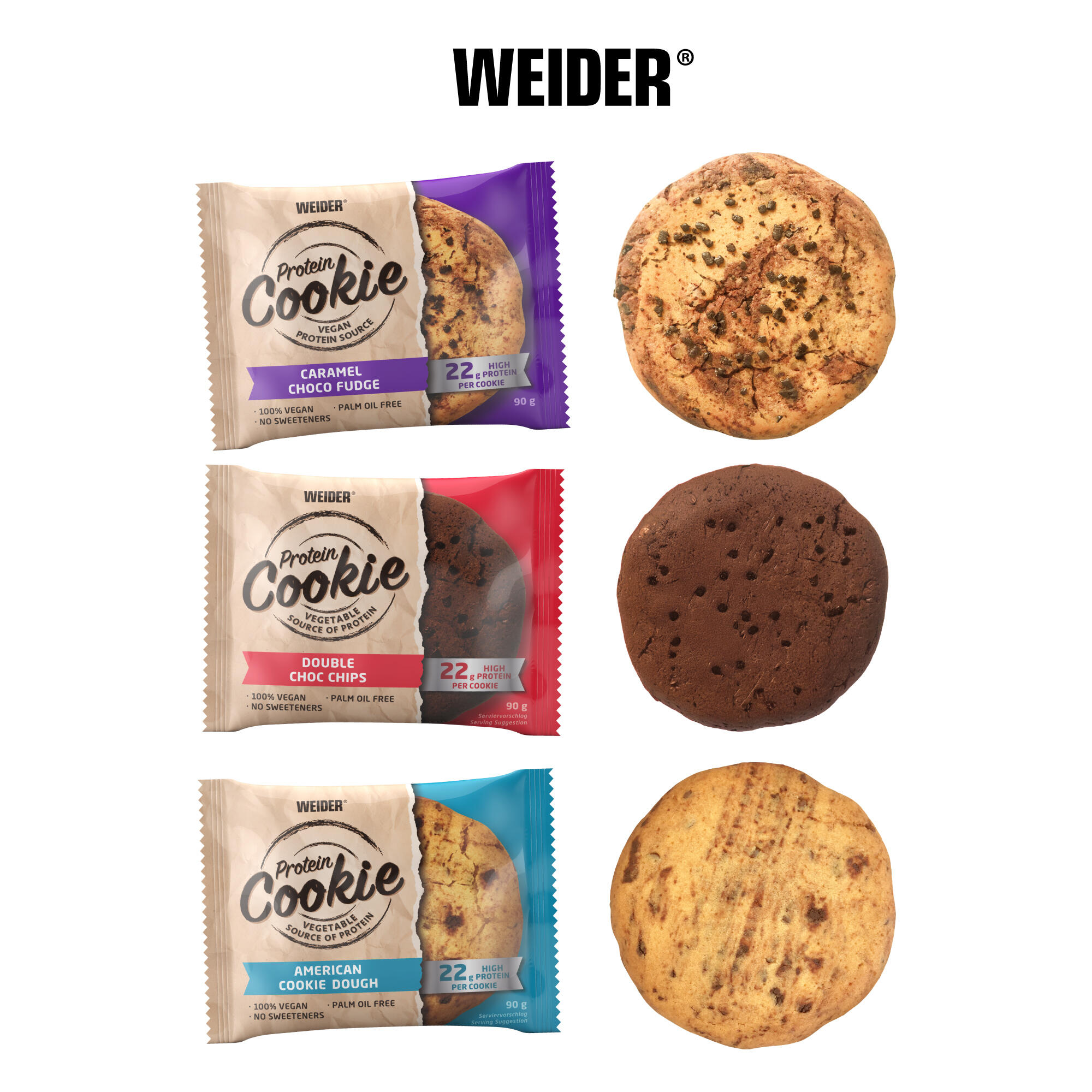 Vegan Protein Cookie Mix Pack – 3 × 50 g