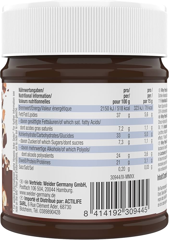 Whey Protein Cream choco-hazelnut – Csokoládé–törökmogyoró ízű fehérjekrém – 250g